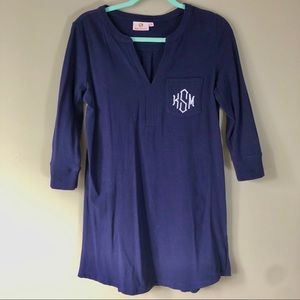 MONOGRAMMED- KSM Navy Tunic Dress